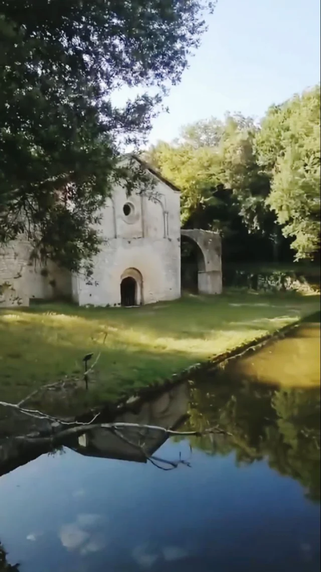 Au cœur du Val des Nymphes, découvrez ce havre de paix 🤍. La source qui y coule traverse le Domaine. On y est comme à la maison...et c'était d’ailleurs le cas autrefois, jusqu'à ce que notre famille cède les terres à la commune de La Garde Adhémar pour que chacun puisse en profiter 🥰. 
700m, c'est la distance à parcourir parla route depuis le Domaine pour en profiter. 5m c'est la distance entre le bassin de la Chapelle et nos champs 😍.